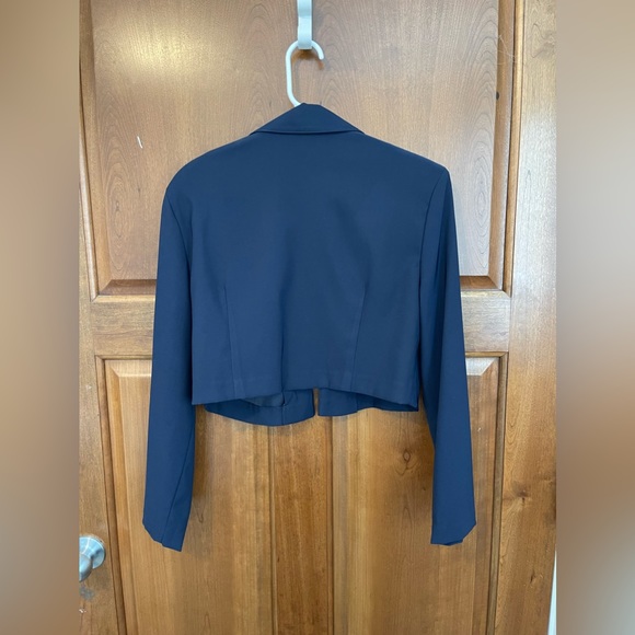 Vintage 1980s Dawn Joy 2 Piece Set Knee Length Navy Blue Size Medium - Picture 4 of 13